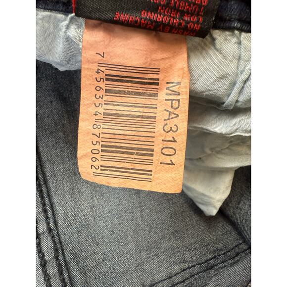 Ravmen Black Label Men’s Jeans Sz 36 Slim Tapered Bleach Stripe Dark Wash - Picture 5 of 11